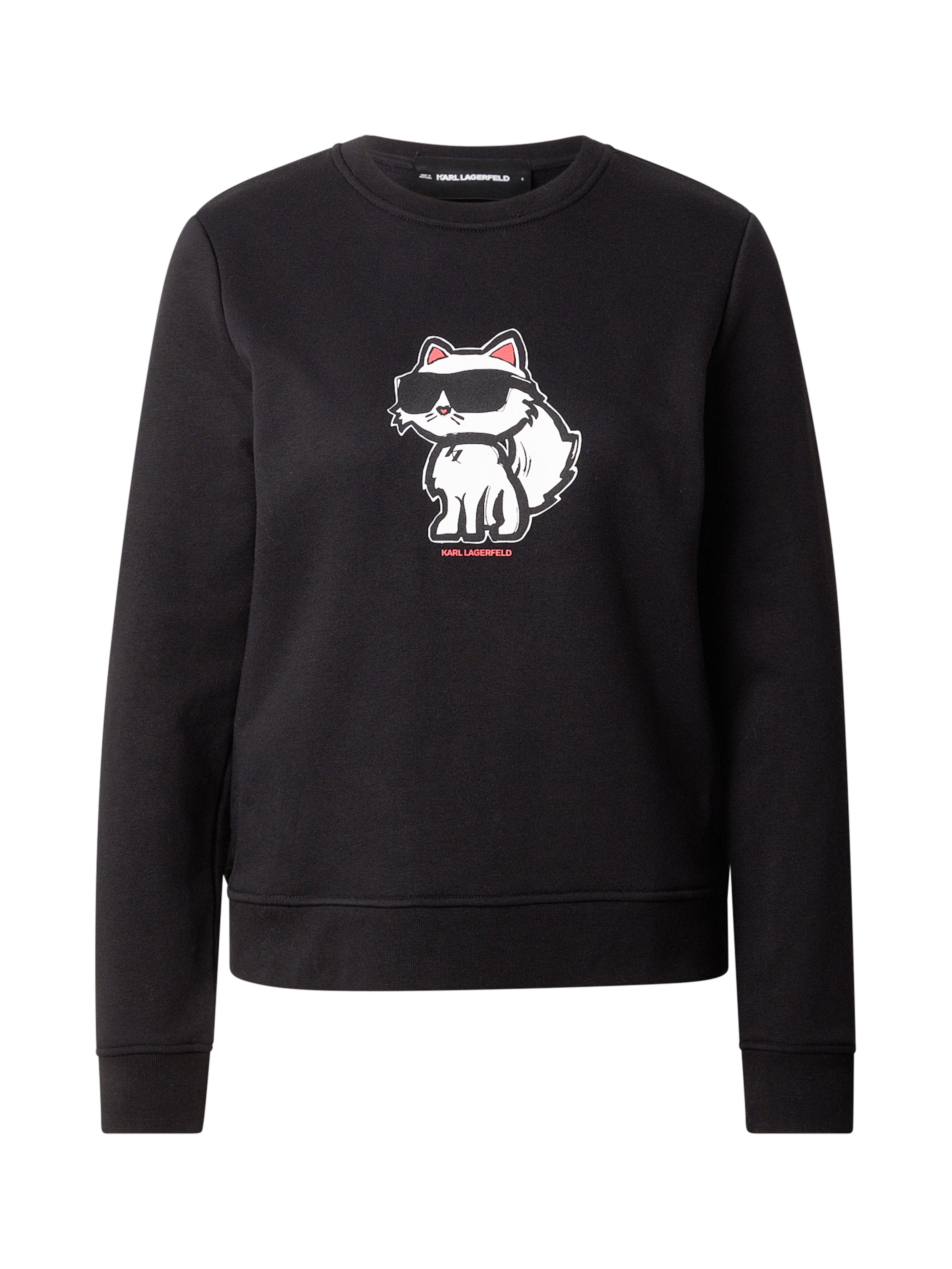 Megztinis be užsegimo 'Ikon' iš Karl Lagerfeld, spalva – šviesiai raudona / juoda / balta, Prekių apžvalga