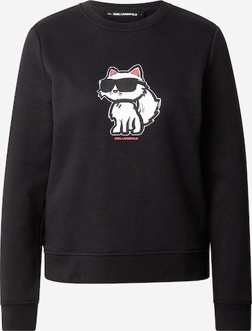 Karl Lagerfeld Mikina 'Ikon' - Čierna: predná strana