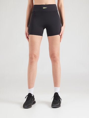 Reebok Skinny Sportshorts in Schwarz: Vorderseite