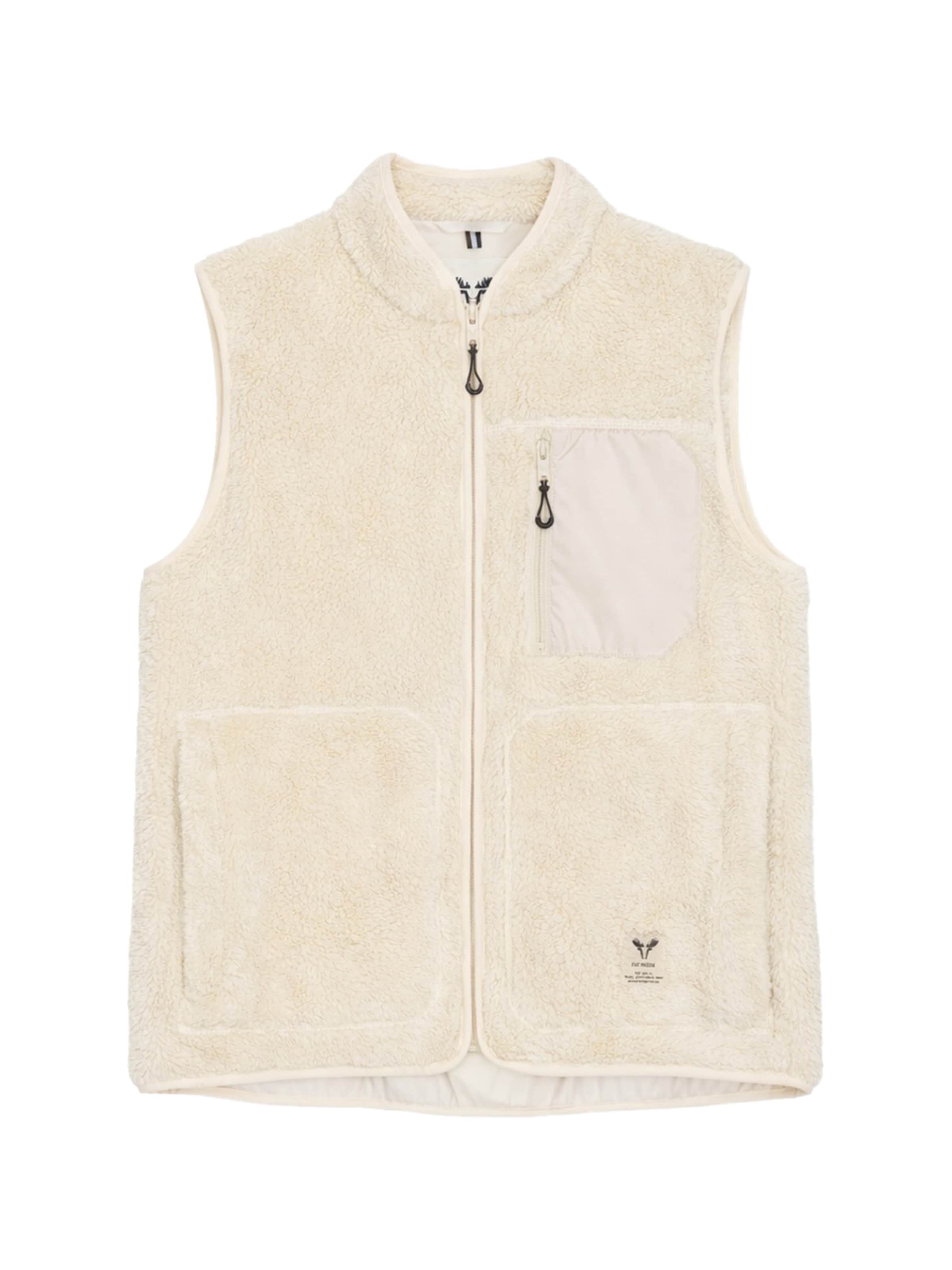Fat Moose Vest ' Wood ' in Beige: front