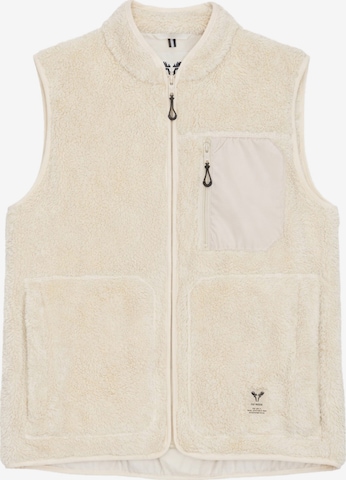 Fat Moose Vest ' Wood ' in Beige: front