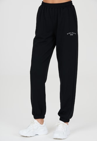 Athlecia Regular Workout Pants 'Asport' in Black: front