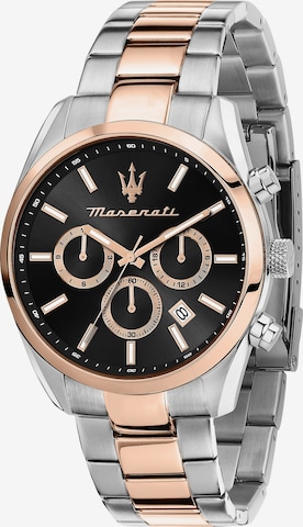 Maserati Analog Watch in Silver: front