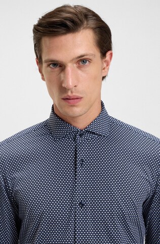 BOSS Regular fit Button Up Shirt in Blue