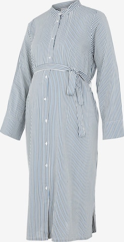 Robe-chemise 'Jackie' MAMALICIOUS en bleu : devant