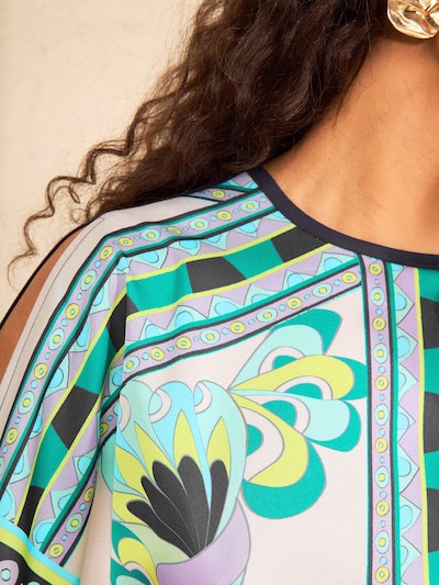 love & roses Blouse in XS in Sand / Navy / Aqua / Lemon yellow, Item view