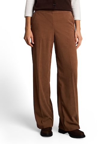 TOM TAILOR Wide leg Pantalon 'Lea' in Beige: voorkant