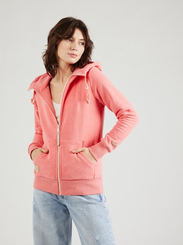 Ragwear Sweat jacket in Pink: front