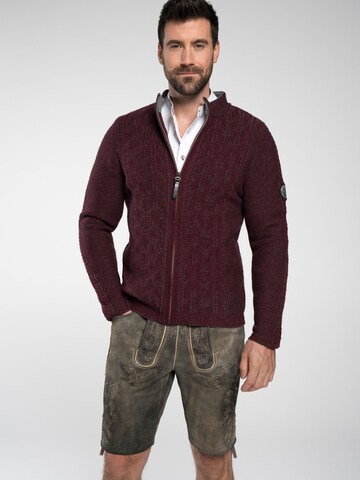 SPIETH & WENSKY Gebreid vest in Rood: voorkant