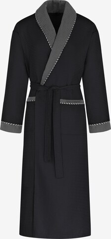 normani Short Bathrobe in Black: front