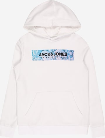 Jack & Jones Junior - Sudadera 'Anniv' en blanco: frente