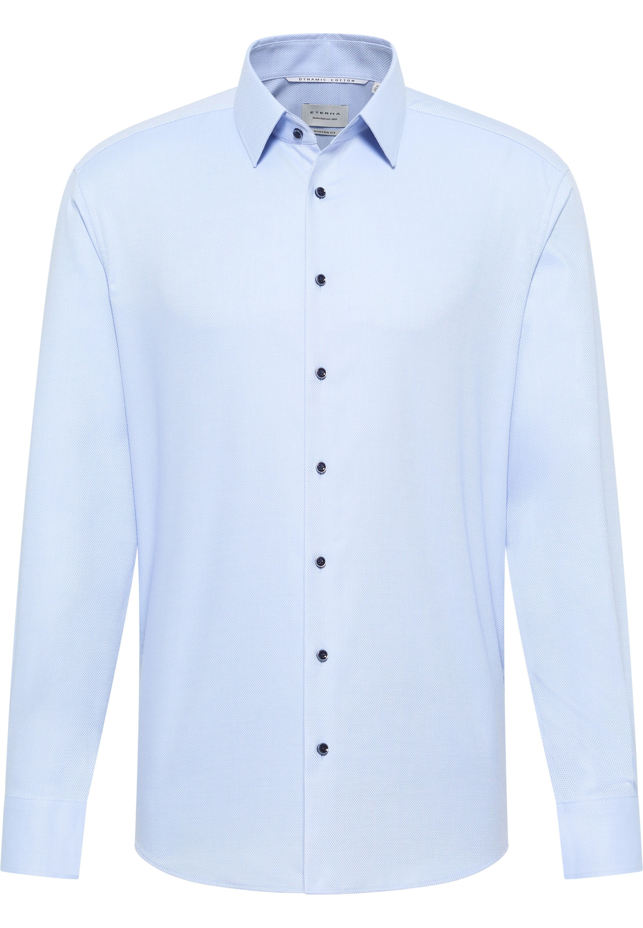 ETERNA Regular fit Overhemd in Blauw: voorkant