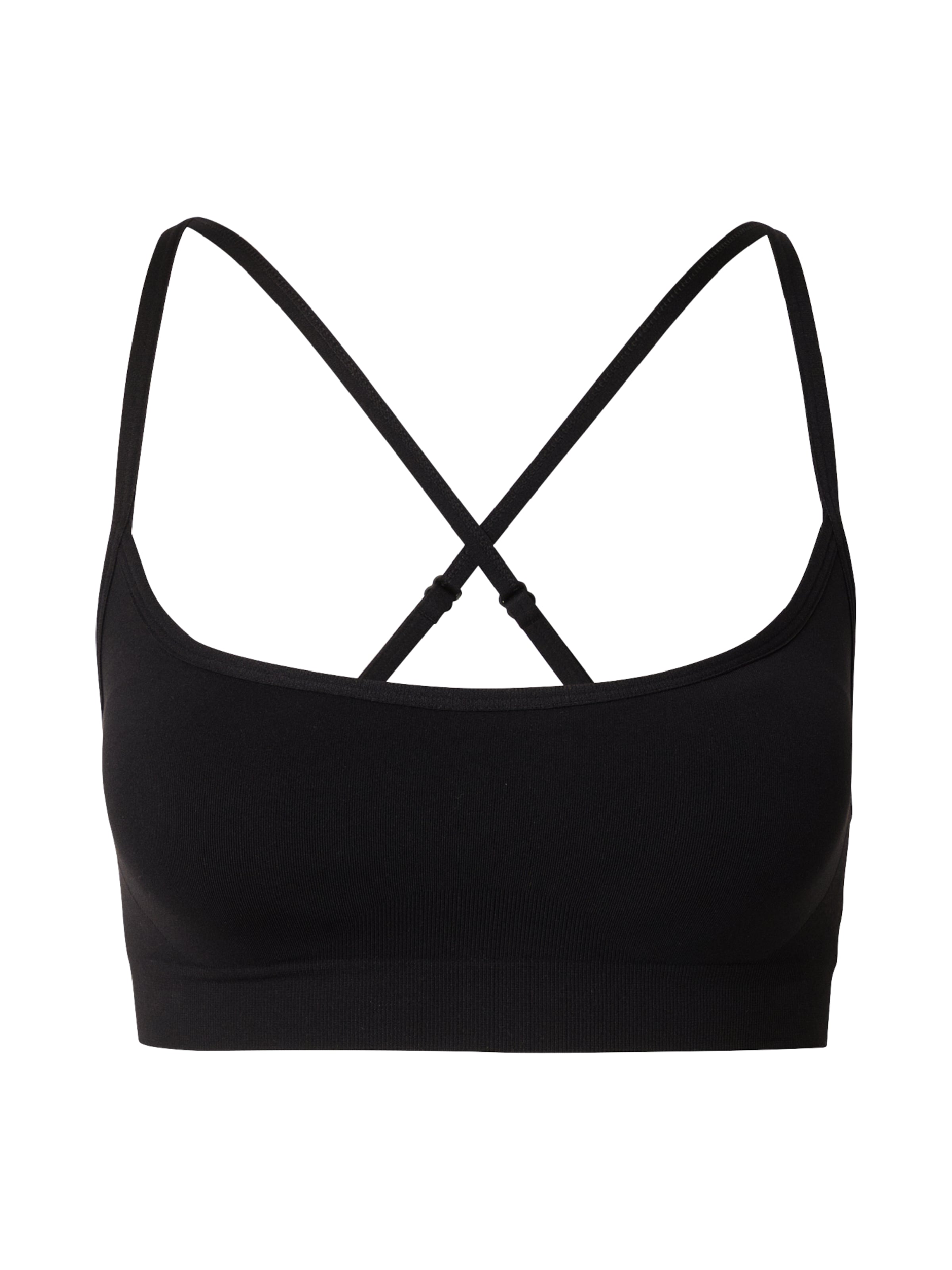 Fabletics Bustier Športni nederček | črna barva: sprednja stran
