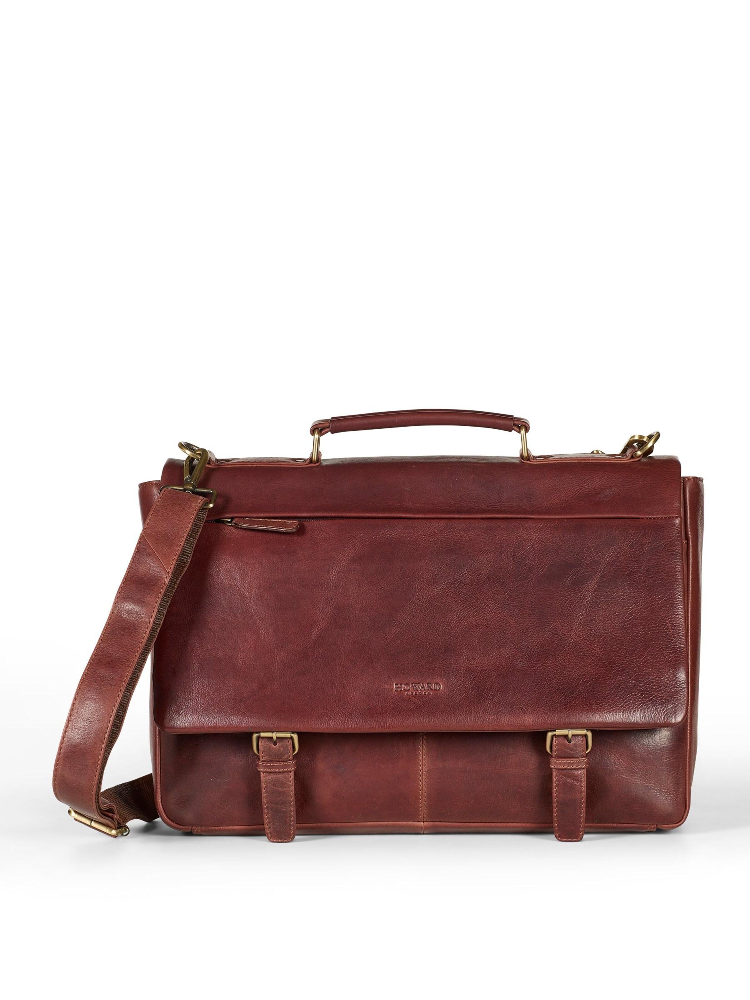 Valigetta ventiquattrore 'Howard Briefcase Edmond Brown' di Howard London in marrone: frontale