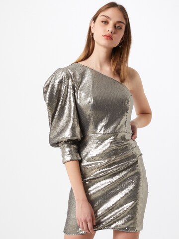 Chi Chi London Dress 'Addie' in Silver: front