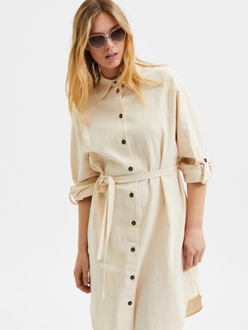 SELECTED FEMME - Vestido camisero 'Malvina-Ida' en beige