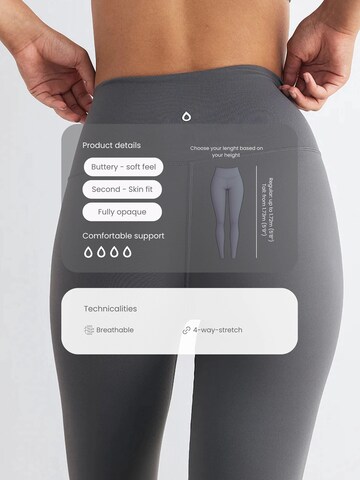 MyLibi Skinny Leggings 'Leggings de cintura alta grises – Netis Slate Grey' in Grijs