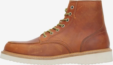 Bottines à lacets 'Teo' SELECTED HOMME en marron : devant