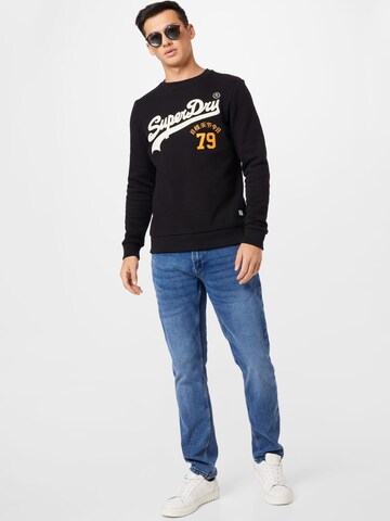 Superdry Sportief sweatshirt in Zwart