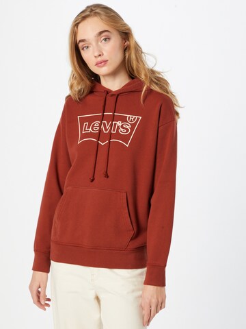 Sweat-shirt 'Graphic Standard Hoodie' LEVI'S ® en marron : devant