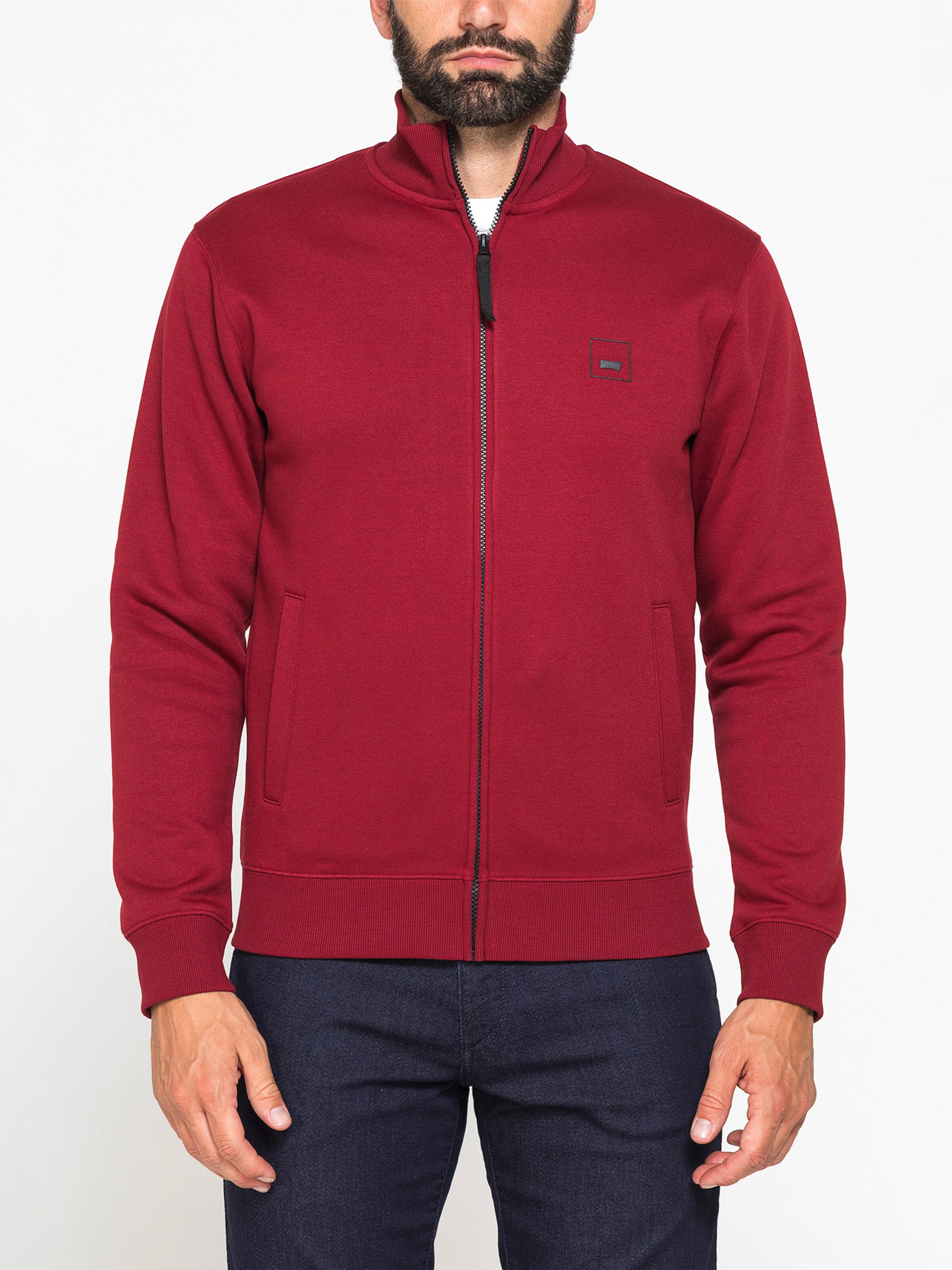 Carrera Jeans Sweatshirt 'Full Zip' in Red: front