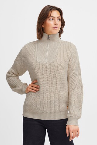 Pull-over 'Nancy' Oxmo en beige : devant