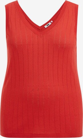 Top in maglia di WE Fashion in rosso: frontale