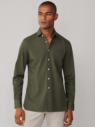 Hackett London Regular Fit Hemd in Grün: Vorderseite