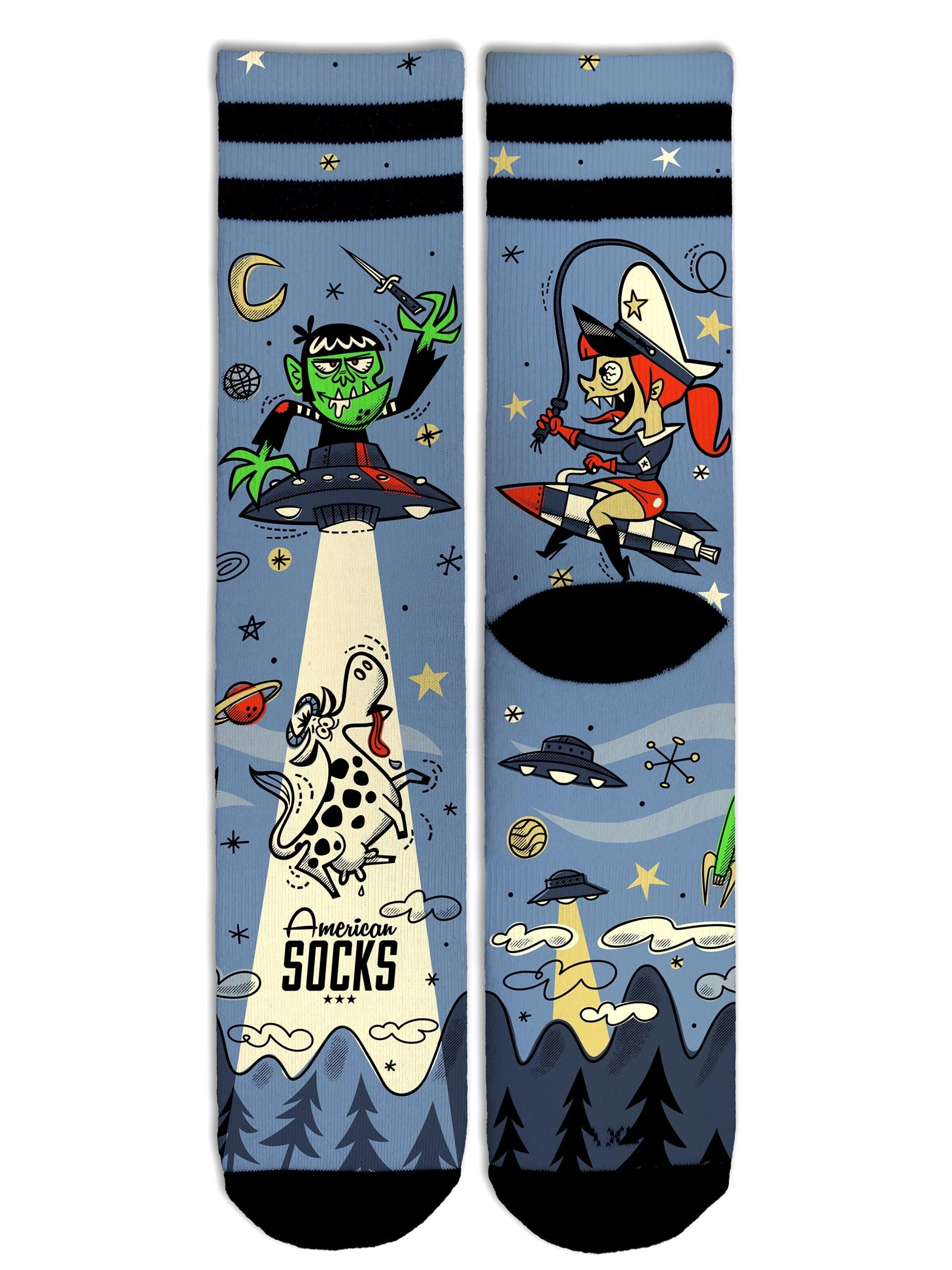 American Socks - Calcetines 'Alien Snatch' en azul