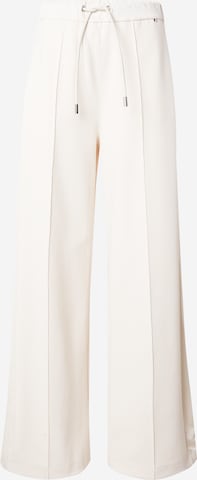 Wide Leg Pantalon 'Emaesa' BOSS Black en blanc : devant