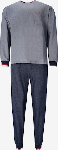 Pyjama long HAJO en bleu : devant