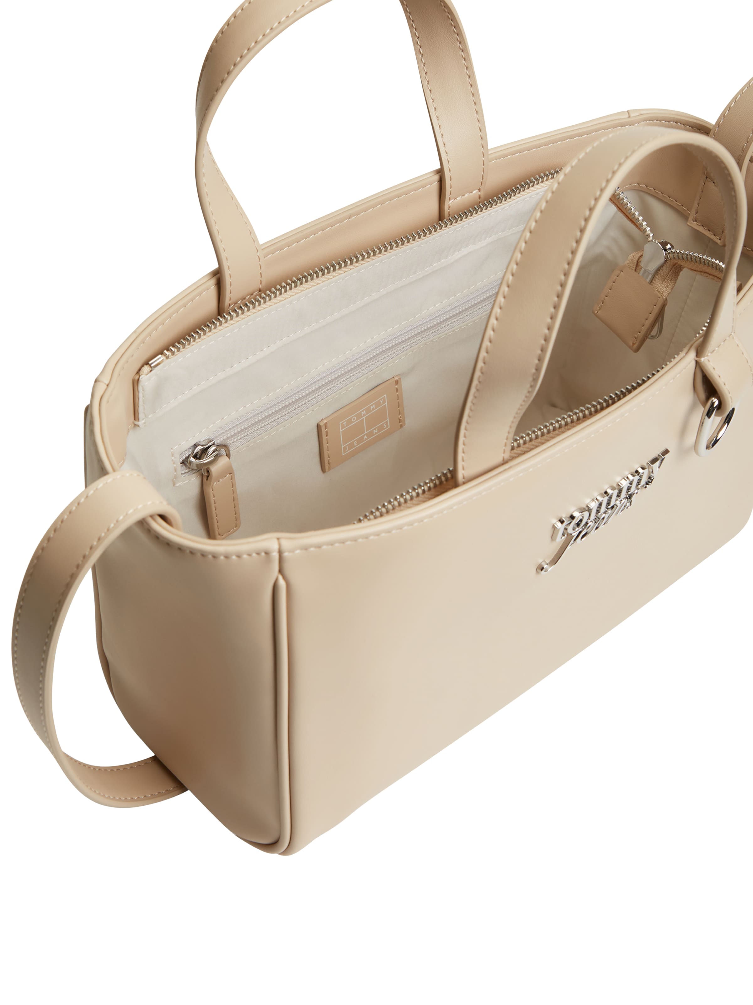 Tommy Jeans - Bolso de mano en blanco: arriba