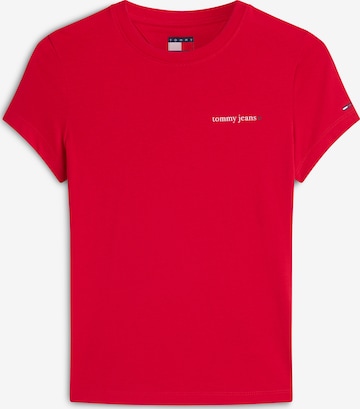 T-shirt 'ESS' Tommy Jeans en rouge : devant