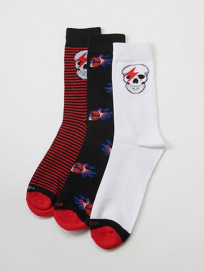 KOROSHI Socks in Blue / Red / Black / White, Item view