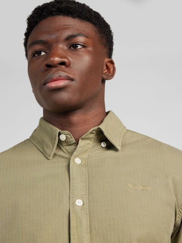 Pepe Jeans Regular fit Button Up Shirt 'PHIL' in Green