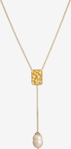 ELLI PREMIUM Halskette Organic, Perle, Y-Kette in Gold: predná strana