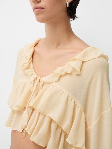 Camicia da donna di Bershka in giallo