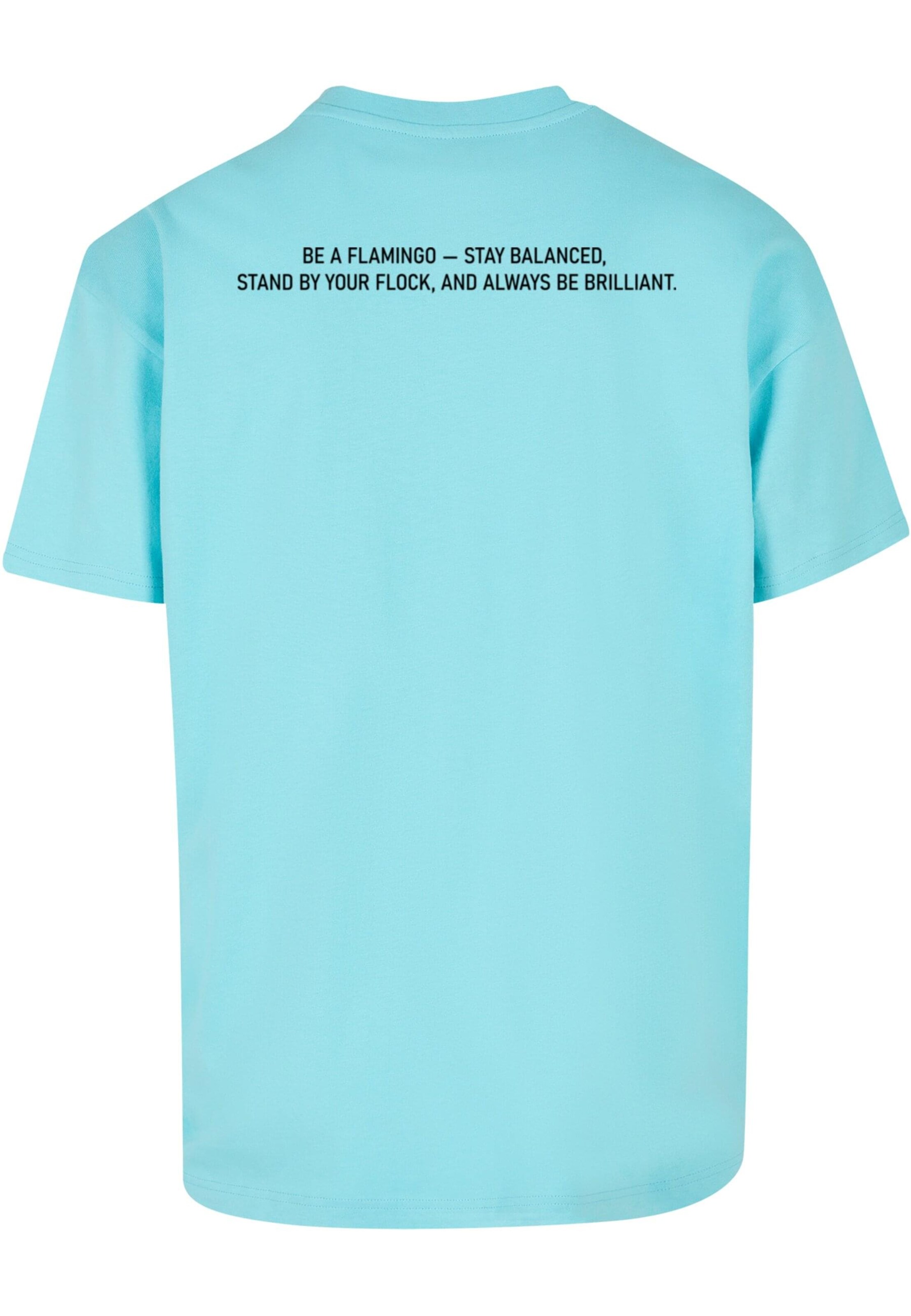 Tricou 'Flamingo' de la Merchcode pe albastru