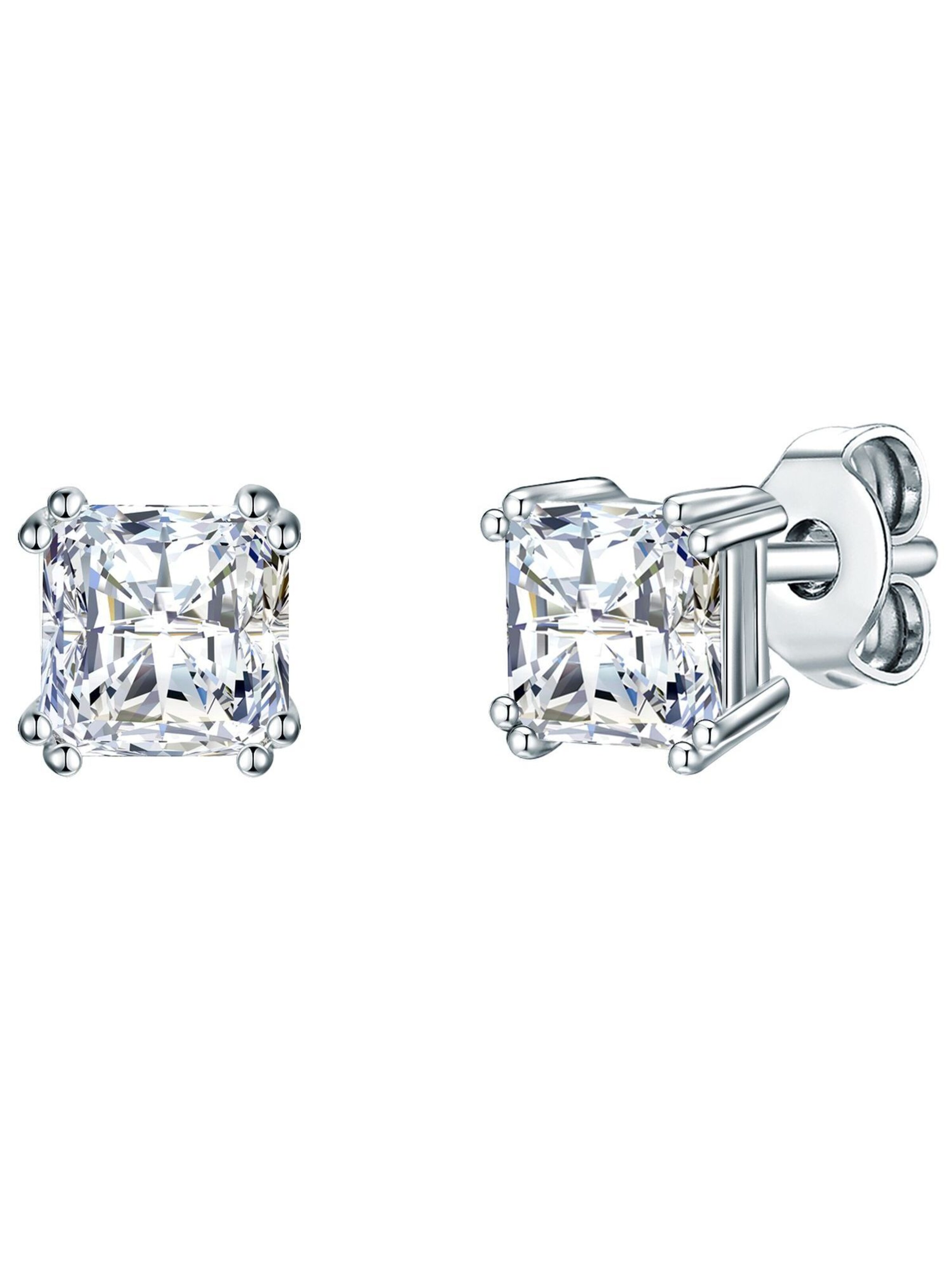 Trilani Earrings in Silver: front