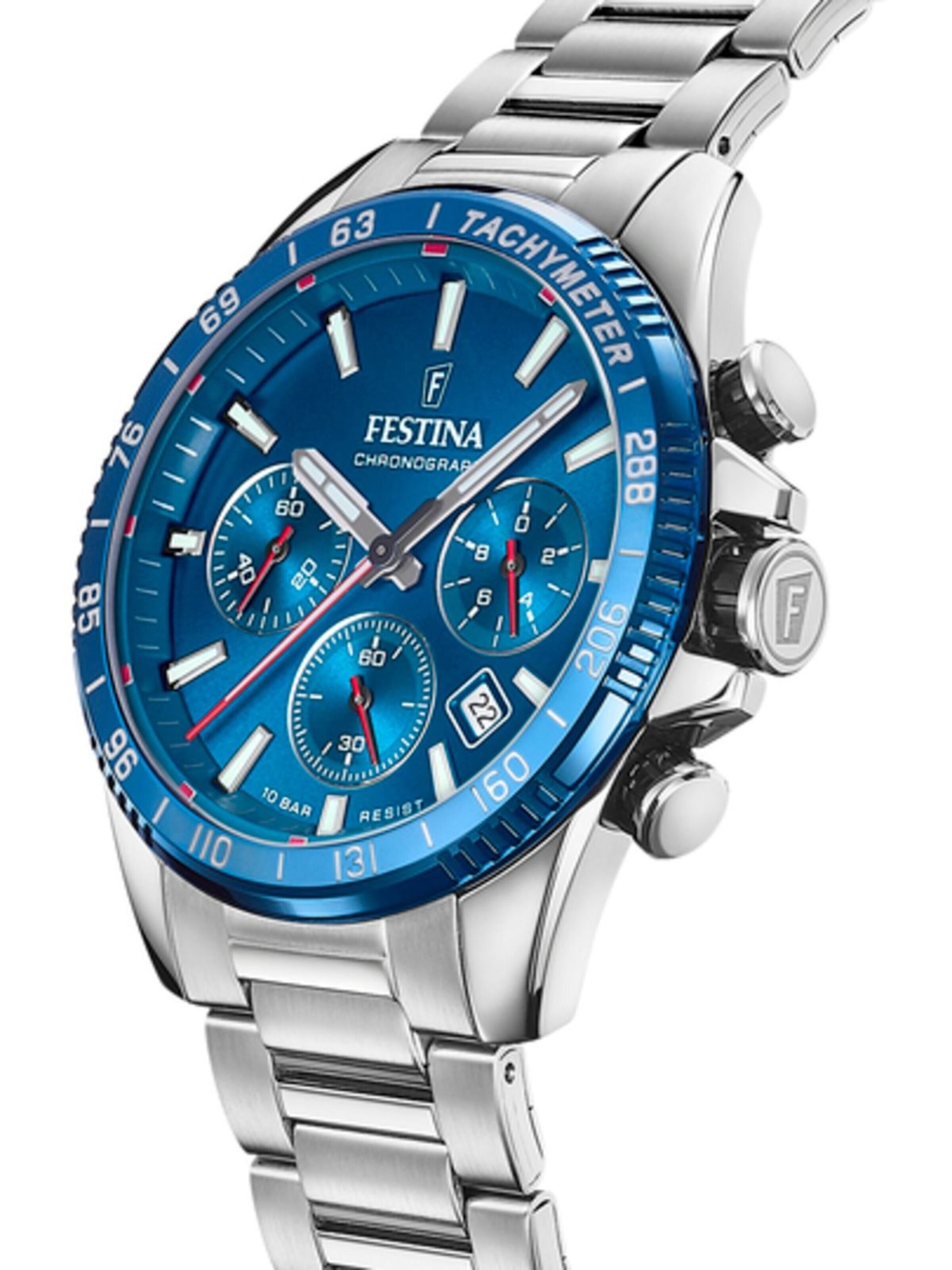 FESTINA Zegarek analogowy 'Chronograph TIMELESS CHRONOGRAPH' w kolorze niebieski