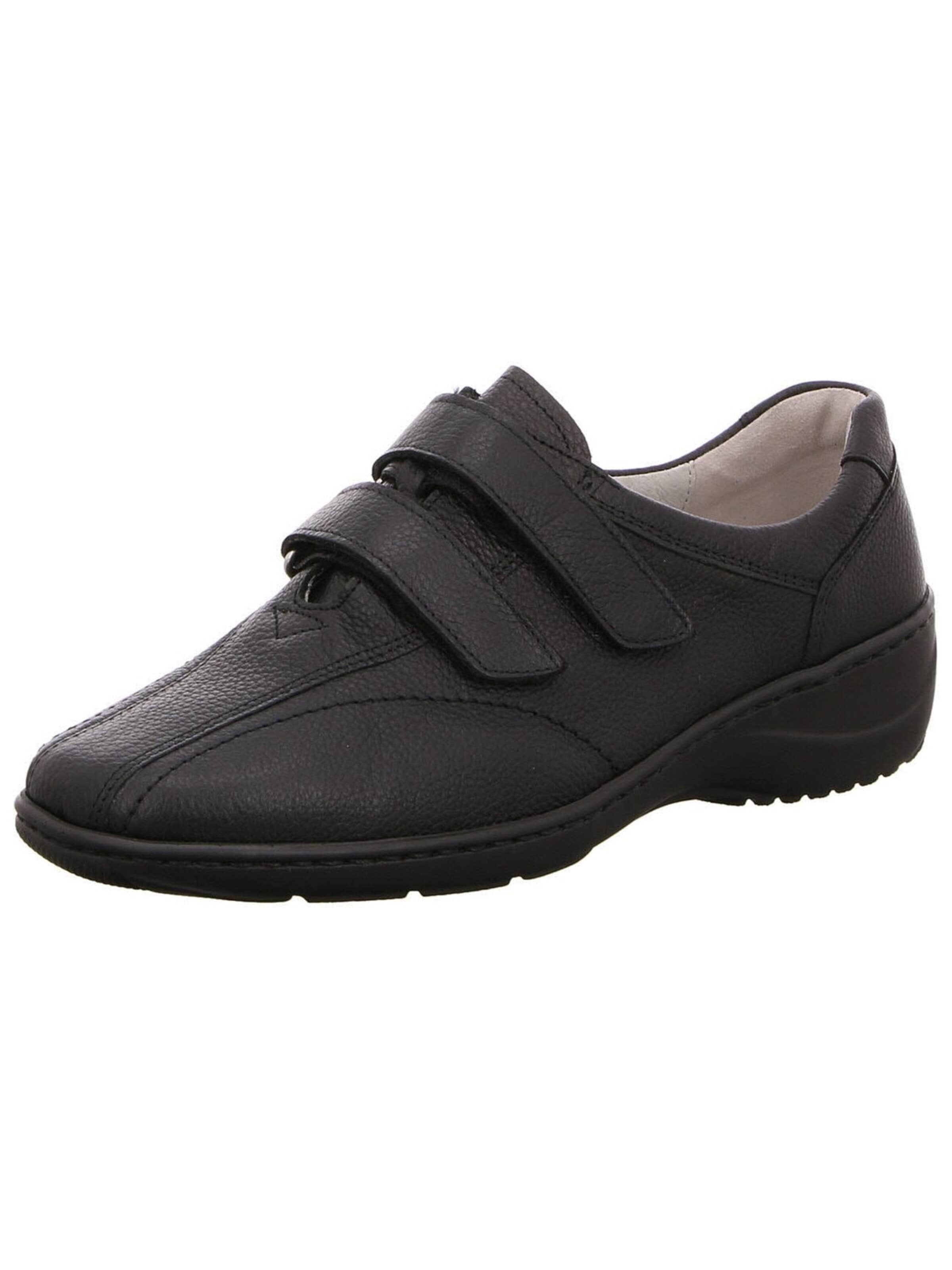 WALDLÄUFER - Zapatillas 'Slipper Damen 607302-172/001 Echtleder in schwarz' en negro: frente