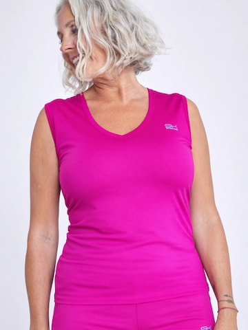 Haut de sport 'Loose Fit V-Neck' SPORTKIND en violet : devant