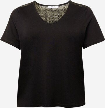 ABOUT YOU Curvy T-shirt 'Charlotte' i svart: framsida
