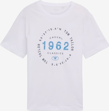T-Shirt TOM TAILOR en blanc : devant