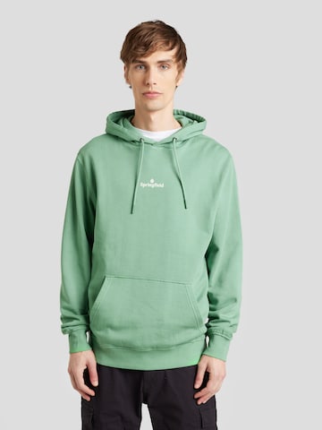 Springfield Sweatshirt 'RECONSIDER' i grøn: forside