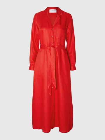 SELECTED FEMME Shirt Dress in Red: front