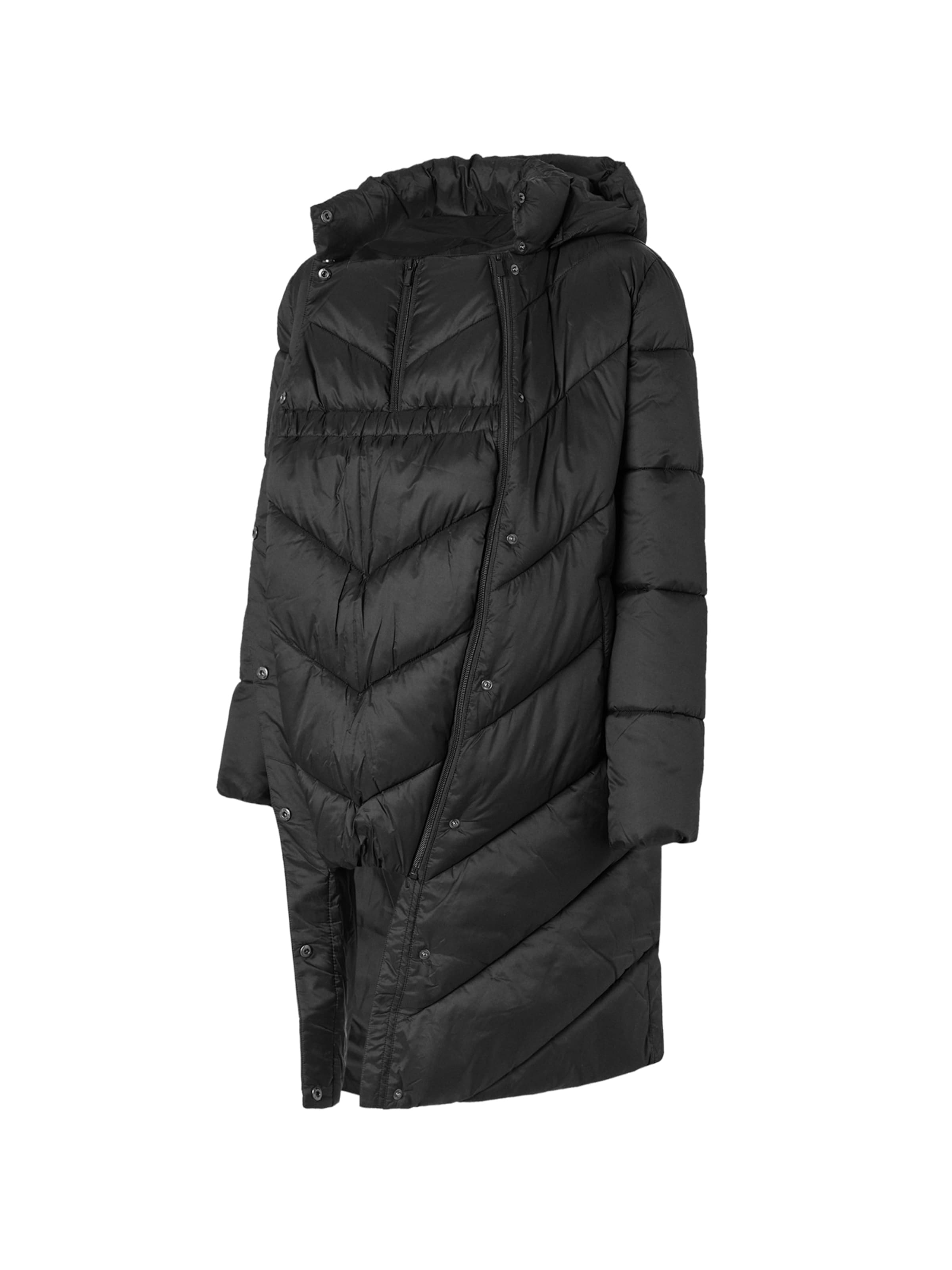 Only Maternity - Sobretudo de inverno em preto: frente