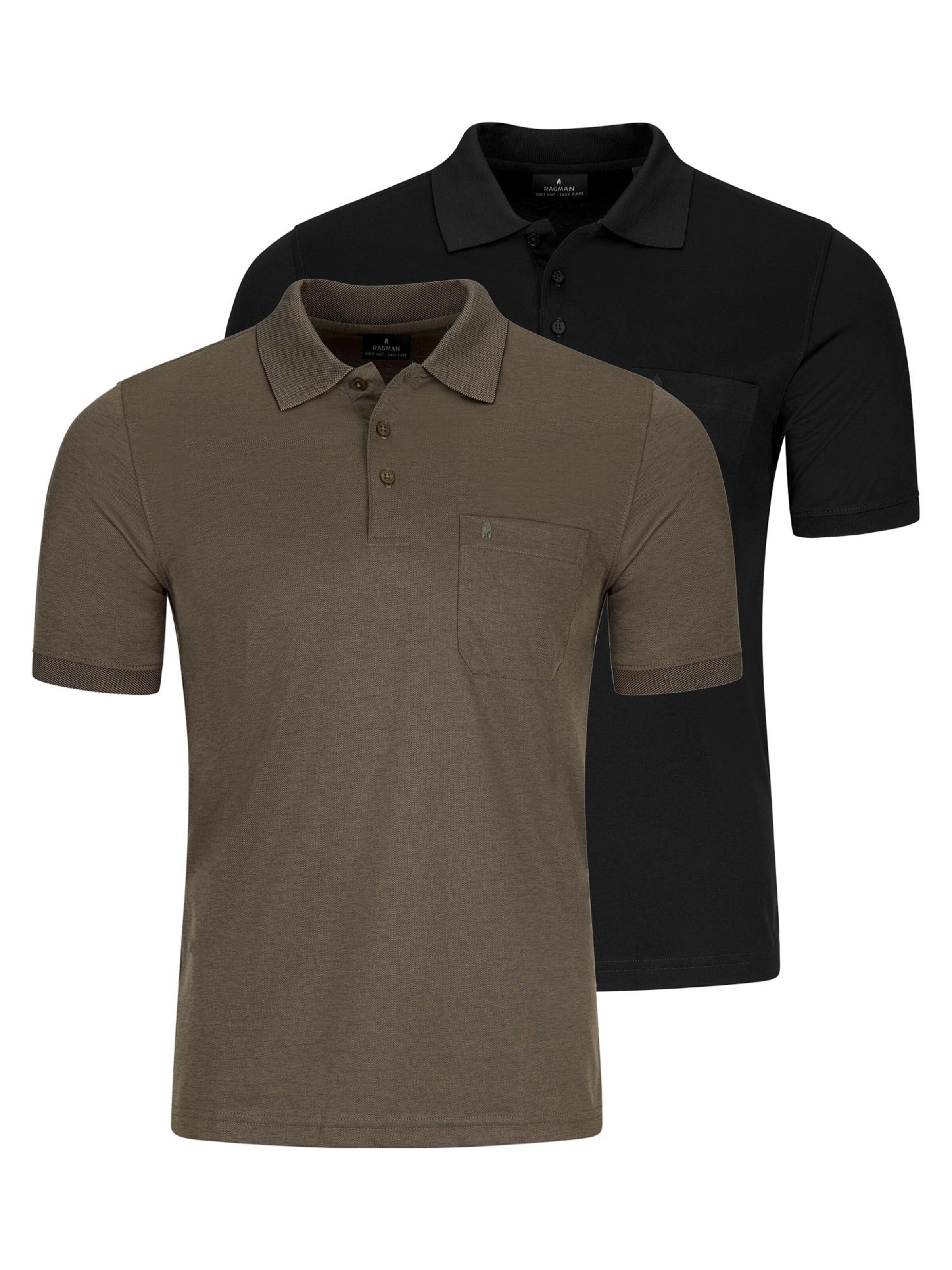 Ragman Shirt 'Basic' in Black: front