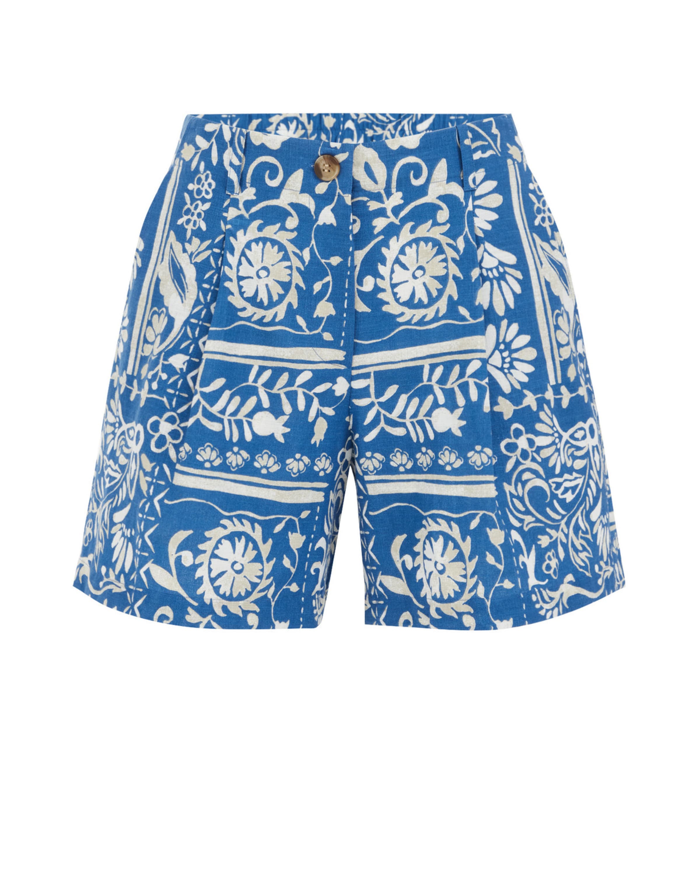 WE Fashion Loosefit Veckad byxa i blå: framsida