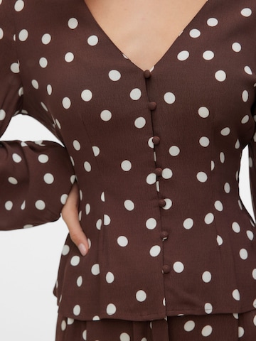 VERO MODA Bluse 'VMElisa' in Braun